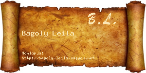 Bagoly Leila névjegykártya