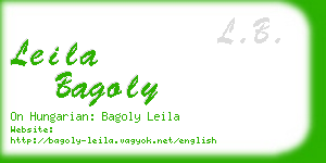 leila bagoly business card
